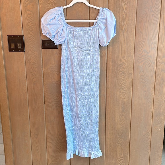 Lulus Rouched Midi Dress - Picture 4 of 8